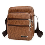 Men’s Leather Sling Shoulder Bag – Compact PU Crossbody Satchel for Daily Use