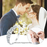 D Color VVS1 Moissanite Engagement Ring - 925 Sterling Silver Wedding Jewelry