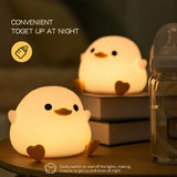 Adorable luz de noche con forma de pato: LED suave y agradable para la vista para niños y adultos