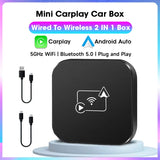 Wireless CarPlay & Android Auto Adapter - Universal Car Dongle for iPhone & Android
