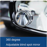 2PCS 360° Blind Spot Mirror – Full Vision Wide-Angle Rearview for Safe Driving & Parking