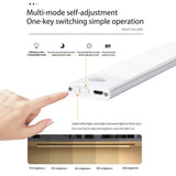 USB Rechargeable Motion Sensor LED Cabinet Light – Dimmable, 3 Color Modes