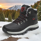 Men's Waterproof Winter Boots - Warm Ankle Snow Boots with Non-Slip Sole