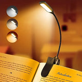 LED Book Light for Bed Reading – Eye-Friendly, Dimmable, Portable Clip-On Light with USB Rechargeable Battery