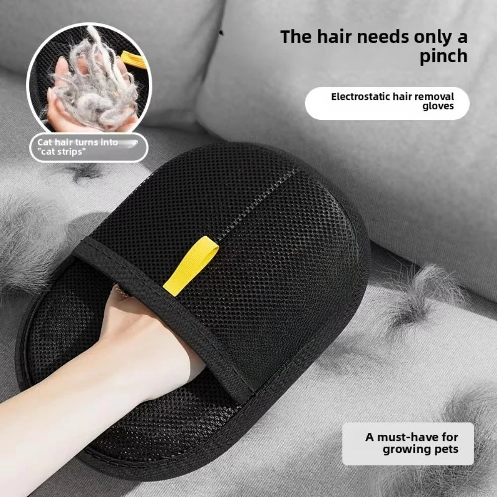Pet Hair Remover Gloves - Reusable Cat & Dog Hair Brush for Furniture & Clothing