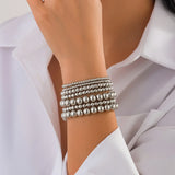 Boho Star Charm Bracelet Set - Gold & Silver Beaded Women's Jewelry