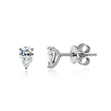 Pear Cut Moissanite Stud Earrings – D Color, VVS1 Clarity, 925 Sterling Silver