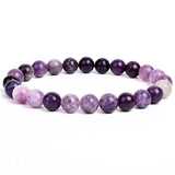 Natural Stone Beaded Bracelet with Elastic Rope for Men & Women