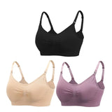 3-Piece Wire-Free Nursing Bra Set – Comfortable Maternity Bra for Breastfeeding Moms