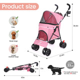 Lightweight Folding Pet Stroller – Travel in Comfort & Style
