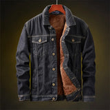 Men’s Thick Winter Denim Jacket – Warm Casual Outerwear for Cold Weather