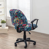 Stretch Office Chair Covers – 2-Piece Printed Seat & Backrest Protector Set