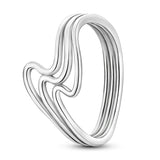 Elegante alianza de boda con circonita cúbica: anillo de moda de moda para mujer
