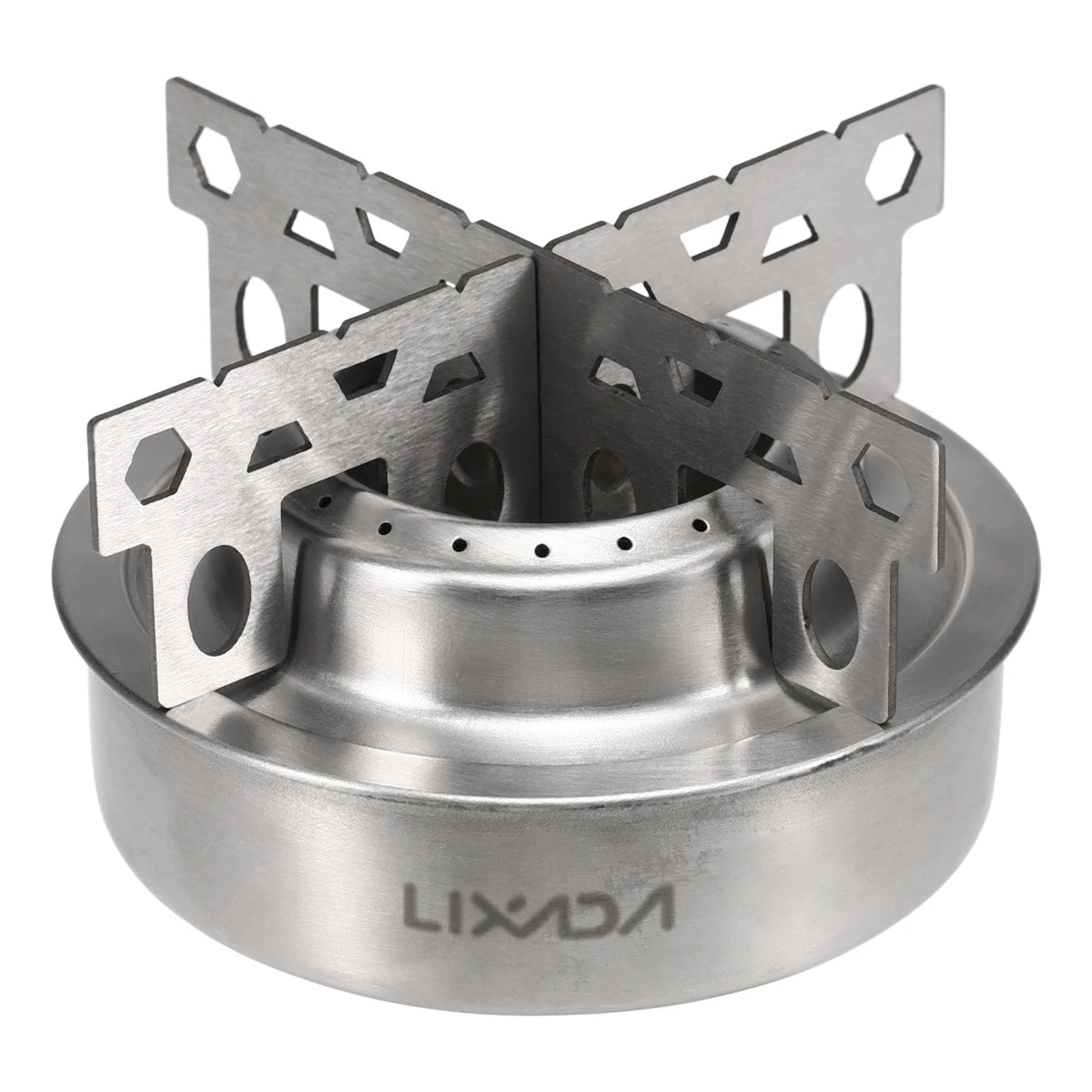 Compact Titanium Mini Alcohol Stove with Stable Cross Stand for Camping