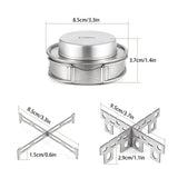 Portable Alcohol Camping Stove - Compact Stainless Steel Burner for Outdoor Cooking