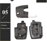 Durable 3-Button Ford Key Fob Shell Replacement with Uncut Blade