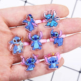 Disney Stitch Anime Rings - 10/20/36pc Cute Acrylic Jewelry Set for Kids