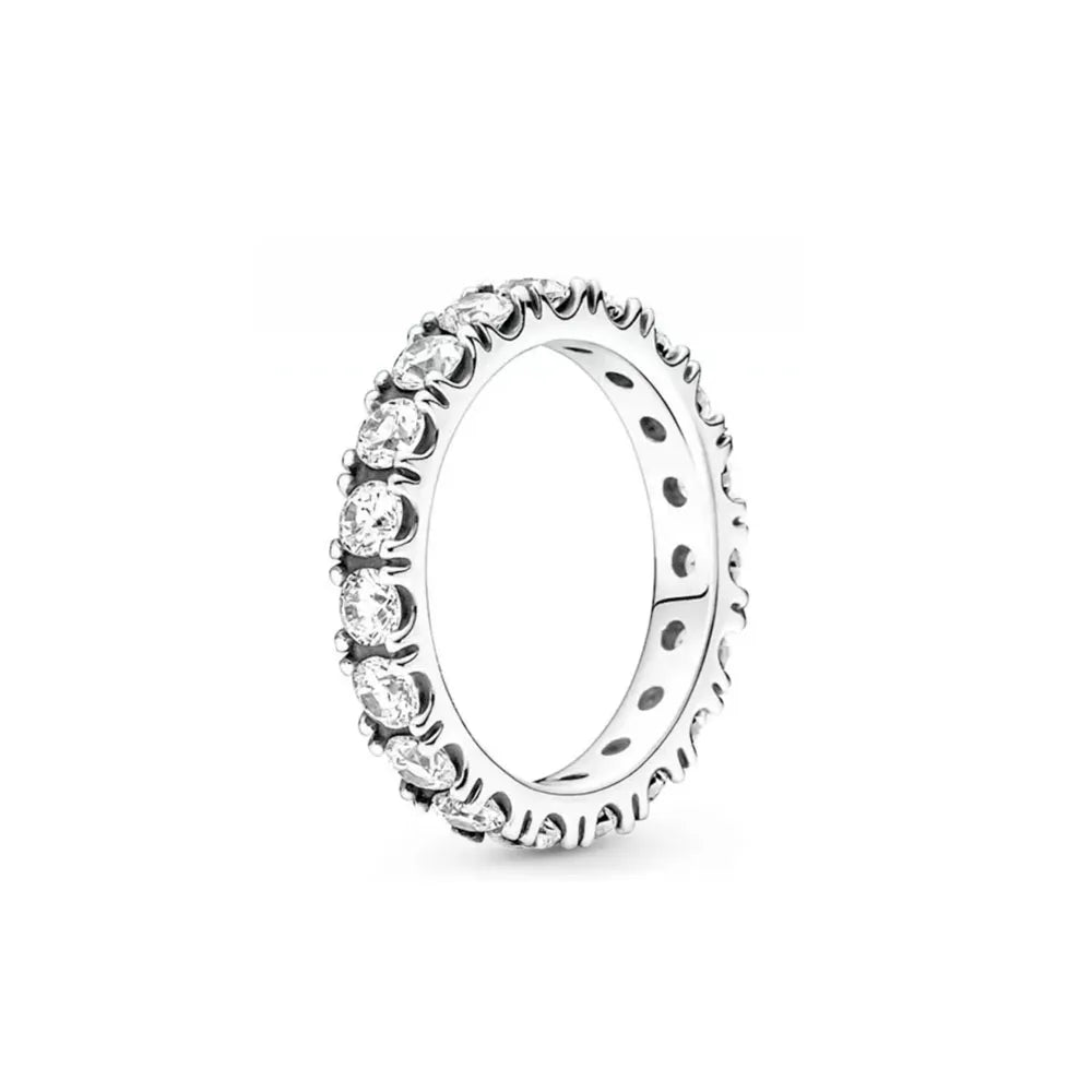 Elegant Unisex Zircon Silver Ring – Timeless Design for Daily Wear & Special Occasions