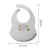 Baberos de silicona impermeables para bebés con un bonito lazo: babero suave y ajustable para niños y niñas