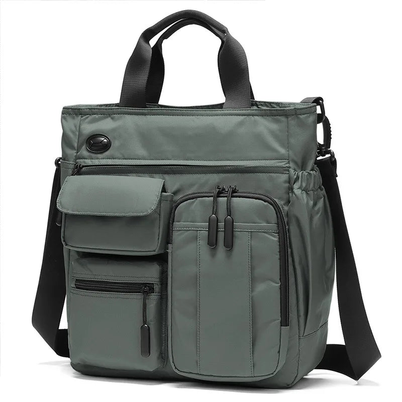 Men’s Oxford Business Laptop Satchel – Soft Zipper Shoulder Bag for Work & Travel