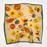 Luxury 70×70cm Silk Square Scarf – Elegant Satin Hairband & Neckerchief