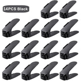 Zapatero minimalista moderno de 7 piezas: organizador de zapatos de plástico de doble capa ajustable para el hogar y la sala de estar