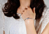 925 Sterling Silver 3MM Snake Chain Bangle Bracelet for Women – Luxury Engagement & Wedding Jewelry