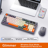 Wireless Bluetooth Keyboard with Smart Screen and RGB Backlighting – Multi-Device, Ergonomic 96-Key Design