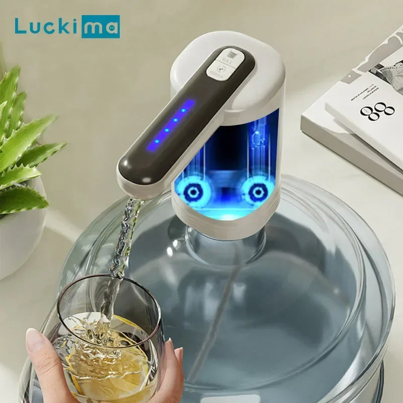 Dispensador de agua automático potente con doble bomba, portátil, con interruptor para botella de un galón, carga USB para el hogar, la cocina y la oficina
