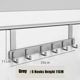 Perchero organizador de 6 ganchos para colgar sobre la puerta: percha para abrigos, sombreros, toallas, artículos de baño y cocina