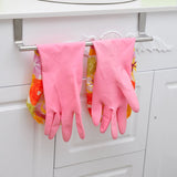 Toallero de acero inoxidable para colgar sobre la puerta: toallero para cocina y baño sin perforaciones