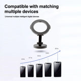 Soporte magnético para teléfono de coche para MagSafe: soporte plegable de aleación ajustable de 360° para iPhone 15, 14, 13 y 12