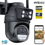6K 12MP WiFi Outdoor Security Camera with 8X Zoom, Auto Tracking & Dual Screens