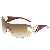 2023 Women’s Luxury Rimless Sunglasses – UV400 Protection, Lightweight & Stylish
