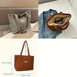 Corduroy Casual Tote Bag for Women – Stylish & Spacious Everyday Bag