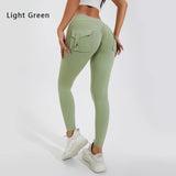 High-Waist Women's Yoga Leggings – Stretchy Pocket Workout Pants for Fitness & Sports