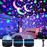 Galaxy Starry Night Light Projector, LED Ocean Wave & USB Home Decor