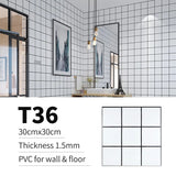 Pegatinas modernas de PVC para suelos y paredes: elegantes calcomanías para azulejos para el hogar, el baño, la cocina y más