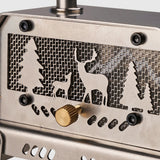 Portable Stainless Steel Charcoal Stove - Mini Camping Wood Burner for Indoor/Outdoor Use