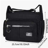 Men’s Lightweight Oxford Shoulder Bag – Versatile Travel Crossbody with Zipper Closure