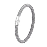 Men's Stainless Steel Wire Rope Charm Bracelet