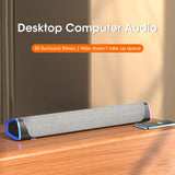 Bluetooth 5.0 Computer Speaker Bar with 4D Stereo Sound for Laptops and PCs