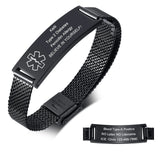 Custom Engraved Stainless Steel Bracelet for Men - Personalized Name Gift