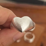 925 Sterling Silver Moon Ring Set – Handmade Minimalist Wide Rings for Women, Allergy-Free Party Jewelry Gift