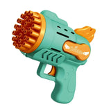 Light-Up Bubble Blaster Gun - 29-Hole Gatling Style Bubble Machine for Kids