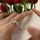 925 Sterling Silver Irregular Geometric Ring – Minimalist Jewelry for Women