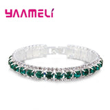 Elegant Sterling Silver Cubic Zirconia Women’s Chain Bracelet