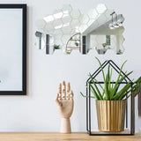 Pegatinas de pared con espejos hexagonales en 3D: decoración moderna para el hogar