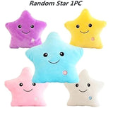 Glow-in-the-Dark Star Pillow - LED Light Up Plush Toy & Night Light for Kids