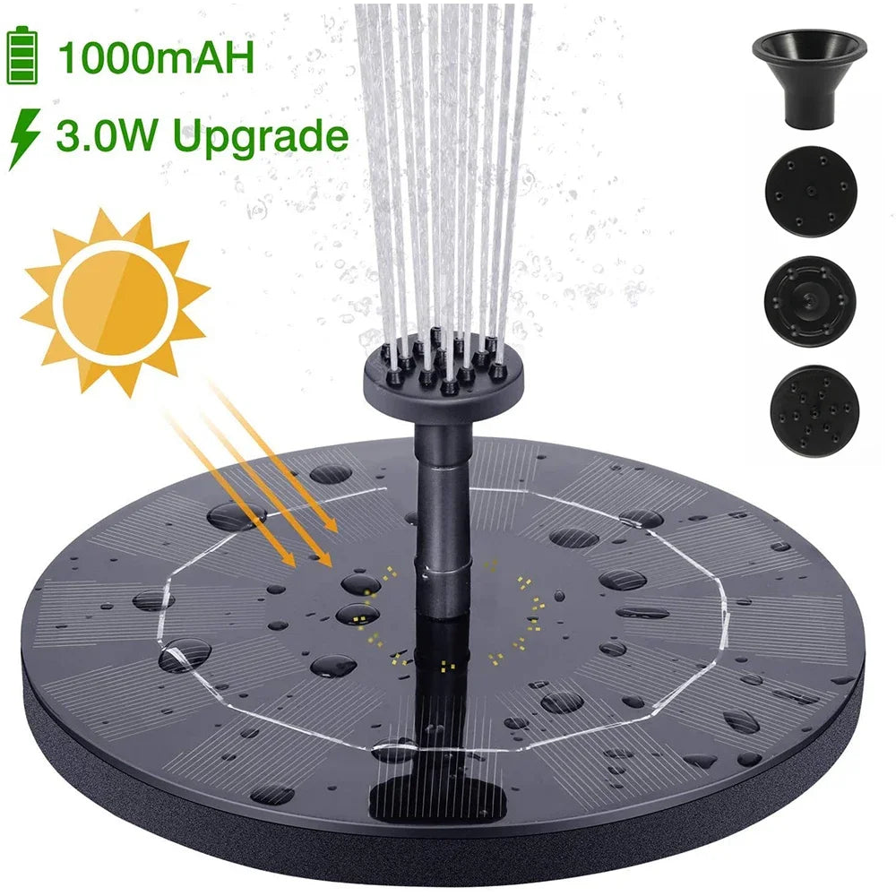 Bomba de fuente flotante alimentada por energía solar: fuente de agua ecológica para jardines y estanques